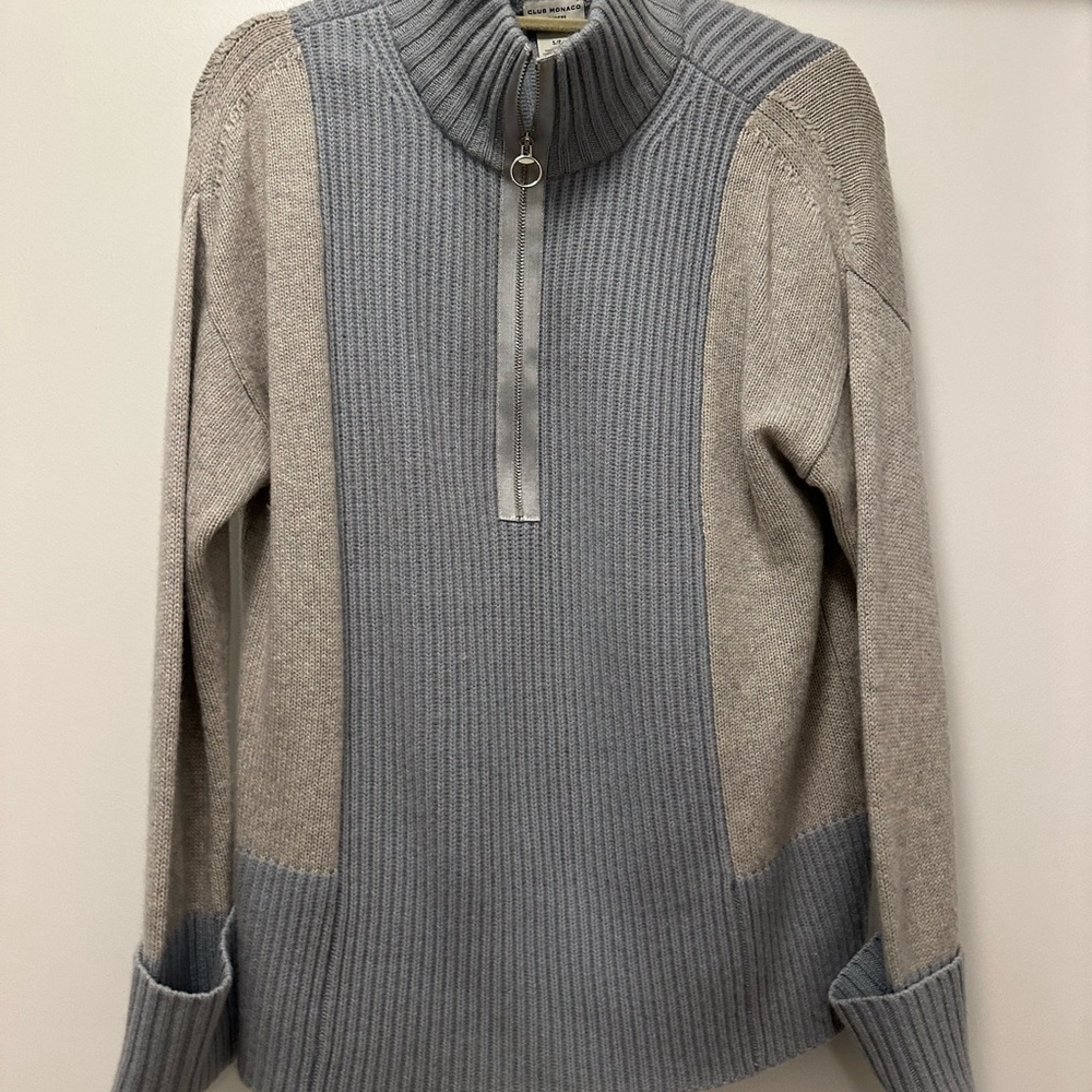 Club Monaco Cashmere Quarter-Zip Sweater